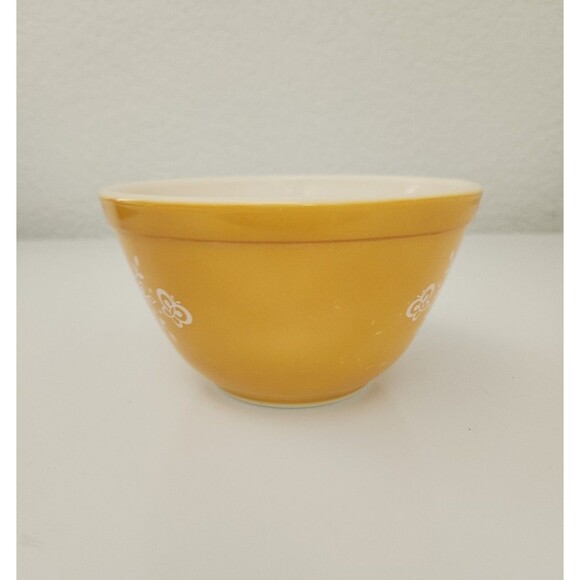 VTG PYREX MCM KITSCH BUTTERFLY GOLD #401 SMALL NESTING MIXING BOWL 1.5qt 750 ml - Picture 2 of 6